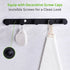 Towel Hook Rack Matte Black, Angle Simple SUS304 Stainless Steel Bathroom Hook Rail 5 Hooks, Utility Kitchen Towel Holder, Wall Mount