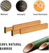 BAMEOS Drawer Dividers Bamboo Separators Organization Expandable Organizers for Kitchen Bedroom Bathroom Dresser Office 4-pack