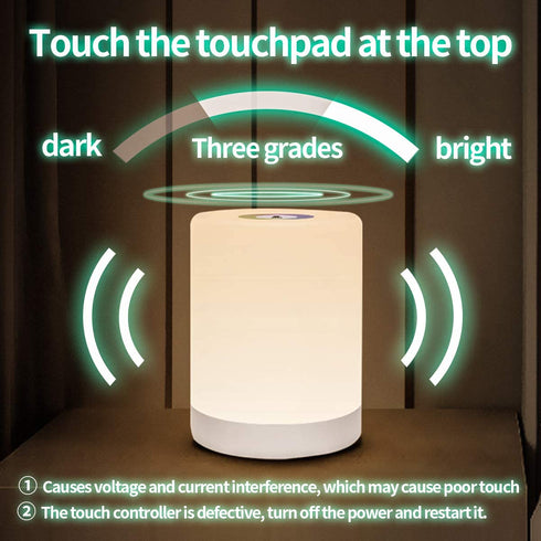 Nursery Night Light, RGB Color Changing Desktop Nightlight, Touch Night Light for Bedroom Breastfeeding, Rechargeable Portable Bedside Lamp, Birthday Gift for Baby Kids Teens Boys Girls