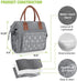 Insulated Lunch Bag for Women/Men, Large Lightweight Tote in Water-Resist Fabric , Big Side Snack Organizer, for Work & Outdoor Picnic, Easy to Clean(Grey)