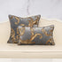 Alerfa 12 x 20 Inch Gray Luxury Velvet European Garden Style Floral Pattern Cushion Case Lumbar Throw Pillow Cover Decorative Pillow for Couch Sofa Living Room Bedroom Car