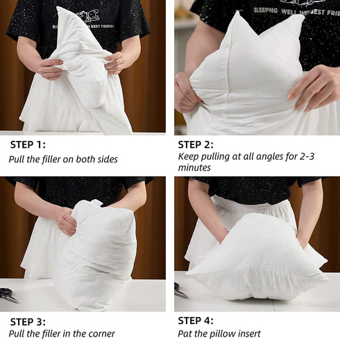 MIULEE Throw Pillow Insert Hypoallergenic Premium Pillow Stuffer Sham Square for Decorative Cushion Bed Couch Sofa 24x24 Inch