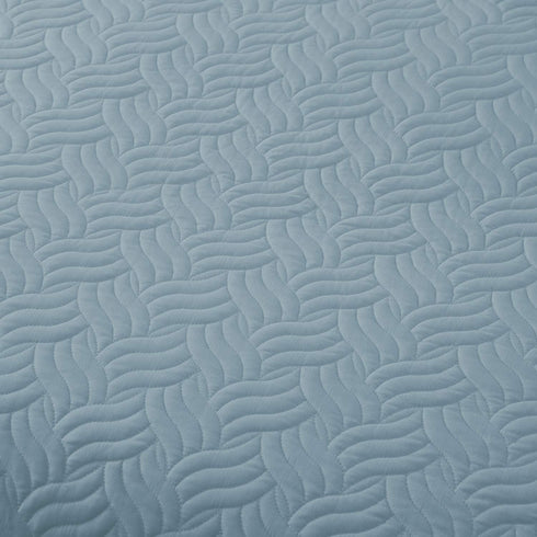 Tempcore Quilt Set Coverlet King Size Light Blue 3 Piece,Microfiber Lightweight Soft Bedspread for All Season,King Light Blue,(1 Quilt,2 Shams)