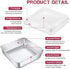 8 Inch Square Cake Pan with Lid, P&P CHEF Stainless Steel Baking Pans and Lids, For Lasagna Brownie Cake, Heavy Duty & Food Grade, Durable Pans & Plastic Covers, Oven & Dishwasher Safe (2 Pans+2 Lids)