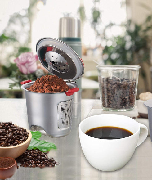 Reusable K Cups Fit for Keurig 2.0 and 1.0 Coffee Maker - Stainless Steel K Cup Reusable - Universal Refillable K Cup Filter BPA FREE (1 PACK)