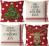 Christmas Pillow Covers 18 x 18 Inch Set of 4 Farmhouse Hug Pillowcase Christmas Tree Elk Winter Throw Pillows Living Room Decoration Home Decorative Sofa Pillowcase