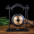 THY COLLECTIBLES Zen Art Brass Feng Shui Desktop Gong with Rammer Tai Ji Circle