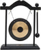 THY COLLECTIBLES Zen Art Brass Feng Shui Desktop Gong with Rammer Tai Ji Circle
