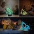 Ammonite Excavator 3D Lamp for Kids, LED Optical Illusion Night Light with Remote Control and Timing Function as Christmas Birthday Gifts Ideas for Boys Kids Teen