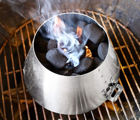 LUTANI 10 inch BBQ Kettle Grills 22 26.75 WSM - Stainless Steel Barbecue Kettle Grill Accessories - Medium Barbecue Charcoal Kettle Accessory (10" Handle)
