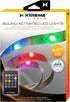 Xtreme USB Powered Sound Reactive LED Light Strip with 8 Unique Colors, 8 Color Changing Modes, Preinstalled Adhesive Back and Included IR Remote 6.6ft