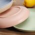shopwithgreen 10 Inch Wheat Straw Deep Dinner Plates, Unbreakable Sturdy Plastic Dinner Plates, Microwave and Dishwasher Safe