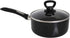 Mirro A79721 Get A Grip Aluminum Nonstick Sauce Pan with Glass Lid Cover Cookware, 1-Quart, Black -