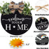 Seasonal Interchangeable Welcome Sign for Front Door Decor St Patrick's Day Wreath Shamrock Door Sign with 15 Pieces Icons St Patricks Easter Decor Christmas Valentines Spring Summer Fall Winter