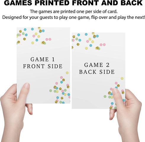 Bridal Shower Games (Set of 6 Fun Activities for 25 Guests), Greenery Floral Eucalyptus Theme