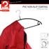MAWA by Reston Lloyd Model 42/U Euro Non-Slip Space-Saving Clothing Hanger with Bar& Hooks for Skirs, Pack of 5, Black, 5 Count