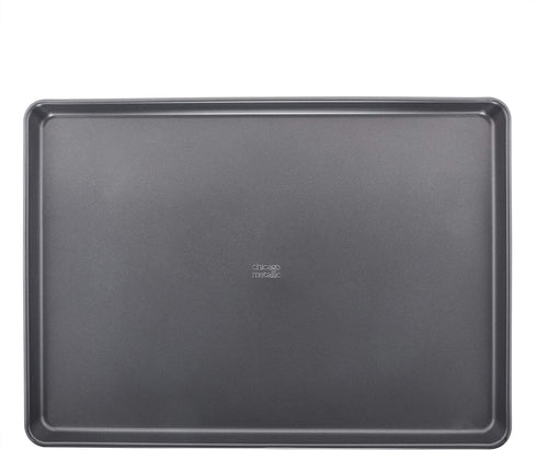 Chicago Metallic Non-Stick Extra Large Cookie Baking Sheet, 15"-by-21, Metallic Gray