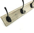Coat Rack Wall Mounted,Flyisland Entryway Vintage Rustic Farmhouse Coat Rack Pinewood Hat Hanger Rack Zinc die-cast Hook for Entryway, Bathroom, Kitchen, Mudroom ,Bedroom (4 Dual Prong Hook, Black)