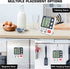 Digital Kitchen Timer 3 Channels Triple Timer Daul Timers Cooking Timer Magnetic Stopwatch Timer for Classroom Countdown Clock for Kid Large LCD Display Adjustable Volume Loud Alarm(Battery Included)