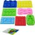 Nuoda Chocolate Candy Silicone Mold, Building Blocks Ice Tray, Robots and Cars Fondant Mold with Children Party Drawstring Gift Bag-Easy to Use and Clean