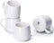 Porcelain Coffee Mugs Set of 4 - 12 Ounce Cups with Handle for Hot or Cold Drinks like Cocoa, Milk, Tea or Water - Smooth Ceramic with Modern Design, White