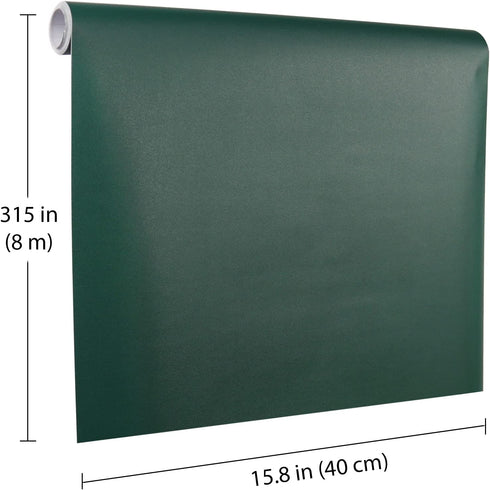 Consine Dark Green Peel and Stick Wallpaper, 15.7 X 315 inches Renter Friendly Wallpaper, Vinyl PVC Removable Wall Paper, Self-Adhesive Wall Sticker Decoration for Counter Furniture Cabinet and Room