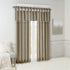 Madison Park Emilia Faux Silk Single Curtain with Privacy Lining, DIY Twist Tab Top, Window Drape for Living Room, Bedroom and Dorm, 50x84, Pewter Brown