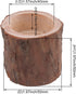 RDEXP Natural Pine Wooden Candle Holder Inner Dia 1.57in Depth 0.59in Handmade Candlesticks for Home Decoration Set of 4