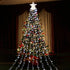 Christmas Decorations Outdoor Star String Lights,349 LED 8 Modes with 14" Topper Star Christmas Tree Lights,Star Waterfall Lights for Outside Tree Yard Wedding Home Party,Cool White