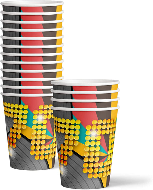 70's Birthday Party Supplies Set Plates Napkins Cups Tableware Kit for 16