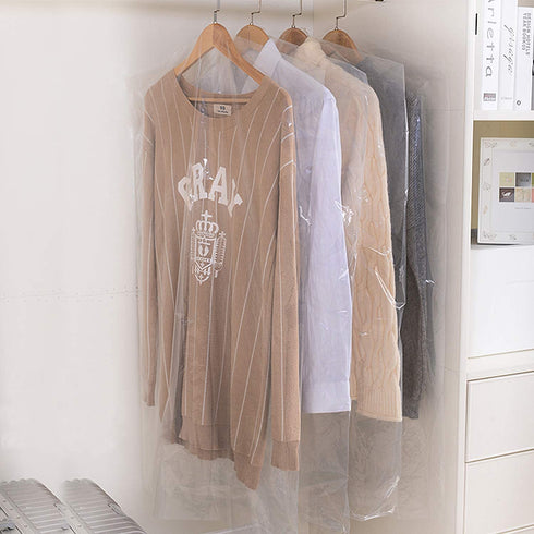 Dry Cleaner Bags,50 Pack Garment Dry Cleaning Cover Bags Garment Clothes Cover Protector Bags,Gusseted Hanger Bags for Bulky Clothes, 39.3 × 23.6 Inches