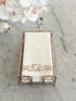 Chez JuJu Rose Gold Elegant Sturdy Guest Napkin Holder | Disposable Paper Hand Towel Storage Tray Caddy | Premium Quality | Bathroom Kitchen Dining Table Wedding Party Hotel décor | Indoor Outdoor