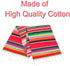 Fowecelt Mexican Serape Table Runner 14 x 84 Inch for Mexican Party Wedding Decorations Outdoor Picnics Dining Table, Fringe Cotton Handwoven Table Runners