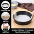 6 Inch Cake Pans Set of 4, Nonstick Round Cake Pans with 120 Pieces Parchment Paper, Dishwasher Safe