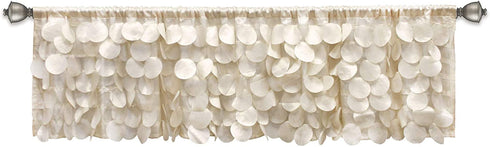 Lush Décor Gigi Valance, 14" x 70", Ivory