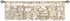 Lush Décor Gigi Valance, 14" x 70", Ivory