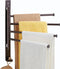 Towel Rack, 4-Arm Swivel Towel Hanger for Bathroom, Towel Bars Swing Out Wall Mounted Towel Racks Oil Rubbed Bronze