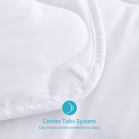 HOMBYS Lightweight Twin Down Alternative Quilted Comforter Twin Size - All Season Plush Microfiber - Machine Washable Duvet Insert- Warmth Bed Comforter ( Twin, White)