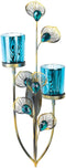Exotic Peacock Plume Wall Sconce