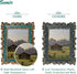 Sunlit Vintage Picture Frame 5x7 Inch, Luxury Antique Photo Frames with Glass Front, Photo Display, Tabletop Wall Hanging, Gift Ideas, Dark Green and Bronze Gold