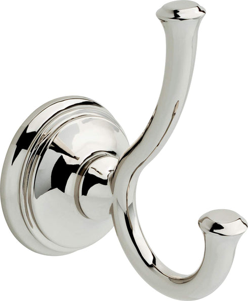 DELTA Cassidy Towel Hook, Robe Hook Polished Nickel Towel Holder for Bathroom, Bathroom Accessories, 79735-PN 3.88 x 2.50 x 3.88 Inches