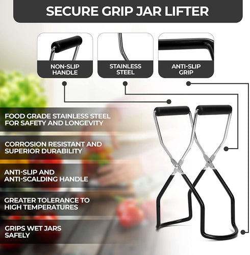 Canning Supplies Starter Kit - Canning Kit - Canning Set, Canning tools, Canning Equipment - Canning Tongs Jar Lifter, Canning Funnel and more Canning Accessories, Canning products ideal picking kit
