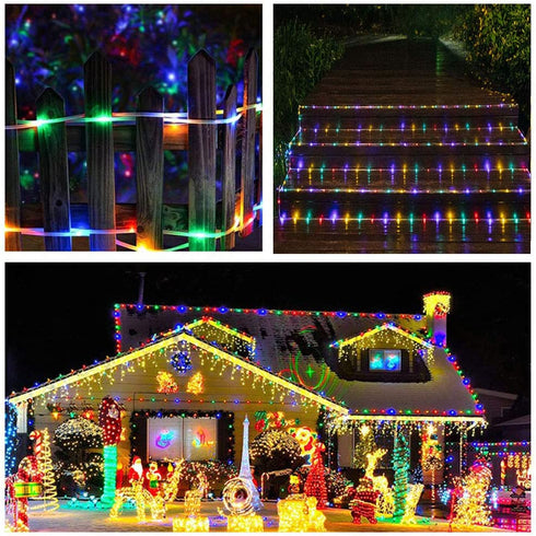 Solar Rope Lights, 66 Feet 200 LED 8 Modes Solar Rope String Lights Outdoor Fairy Lights Rope Waterproof Tube Lights with Solar Panel for Outdoor Indoor Home Decoration Garden Patio Parties