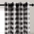 Hiasan Buffalo Plaid Sheer Curtains - Light Filtering Voile Checkered Curtains for Living Room and Bedroom, 52 X 84 Inches Long, Set of 2 Window Curtain Panels, Black and White