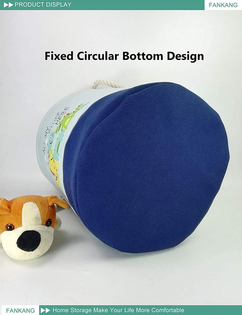 FANKANG Storage Baskets,Collapsible Convenient Nursery Hamper/Laundry Bin/Toy Collection Organizer for Kid's Room(Dinosaur Zoo)