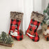 ZLLQIMENG 4 Pack Christmas Stockings Buffalo Plaid 18 inches Large Xmas Stocking Embroidery with Faux Fur Cuff for Family Kid Holiday Party Christmas Decoration