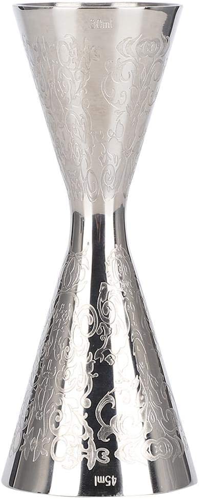 30ml 45ml Beautiful Stainless Steel Jigger with Scale Drink Wine Measuring jigger for bartending Cup Bar Accessories Pourer Measuring Tool