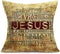 Tlovudori Quote Words Cotton Linen Home Decorative Throw Pillow Case Sofa Cushion Cover 18" x 18" (Jesus)