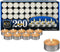 Ohr Tealight Candles - 200 Pack Bulk Tea Lights Candles - White Tealights Unscented - 4 Hour Burn Time