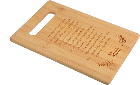 Unique Birthday Gifts For Mom Bamboo Cutting Board Engraved Kitchen Gifts(M5)